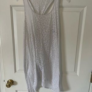 White Leopard Print Tank Top